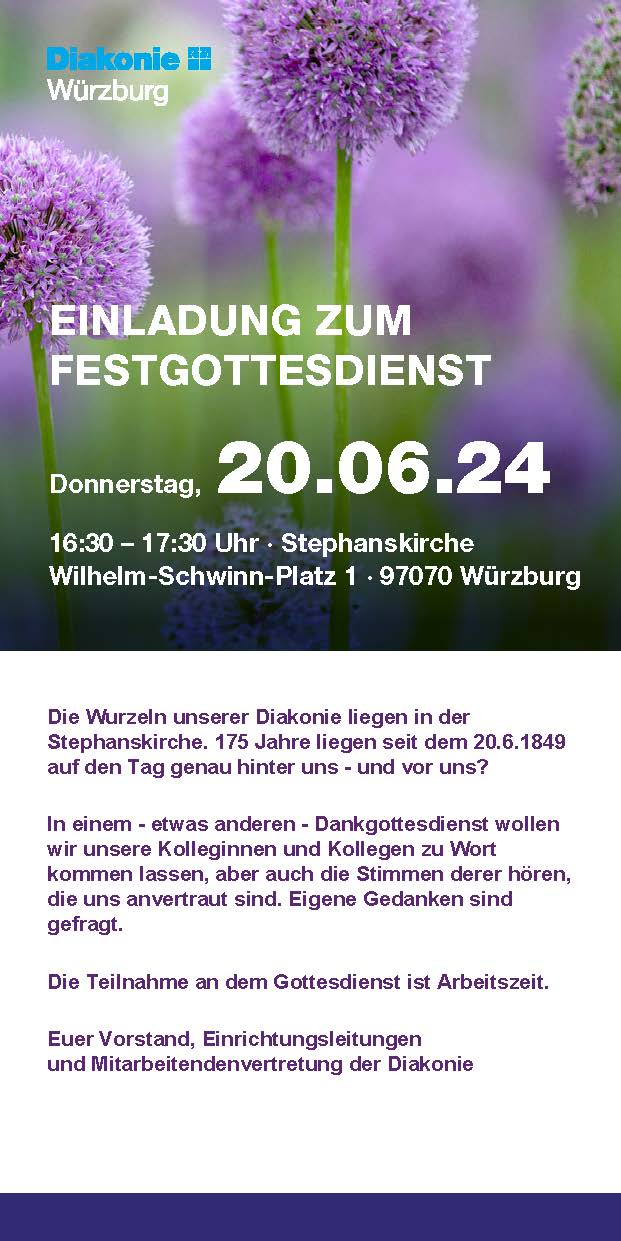 175 Jahre Diakonie in Würzburg und Unterfranken